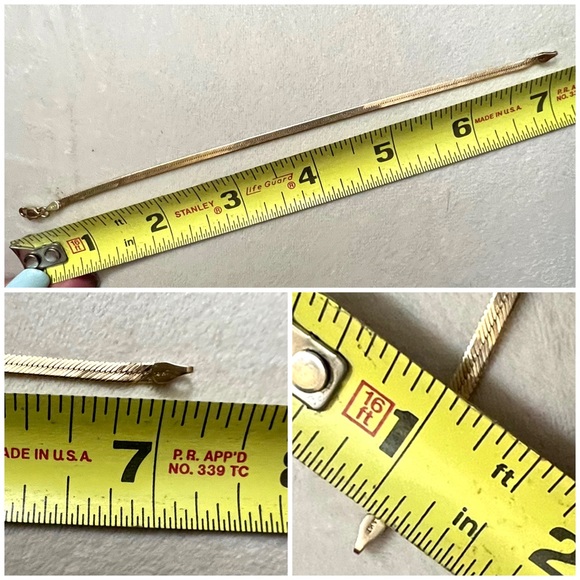 🔥🔥SUPER SALE🔥🔥PRICE FIRM✅👑14kt Solid Yellow Gold Herringbone Bracelet - Picture 10 of 13